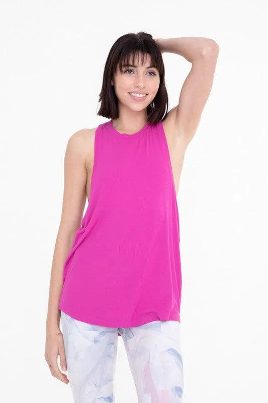 Womens Raw Edge Flow Tank Top