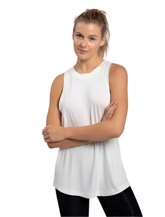 Womens Raw Edge Flow Tank Top