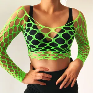 Y2K 90S LARGE HOLES STRETCHY FISHNET TOP