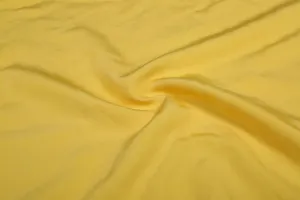 Yellow Plain Viscose Blend Twill Fabric