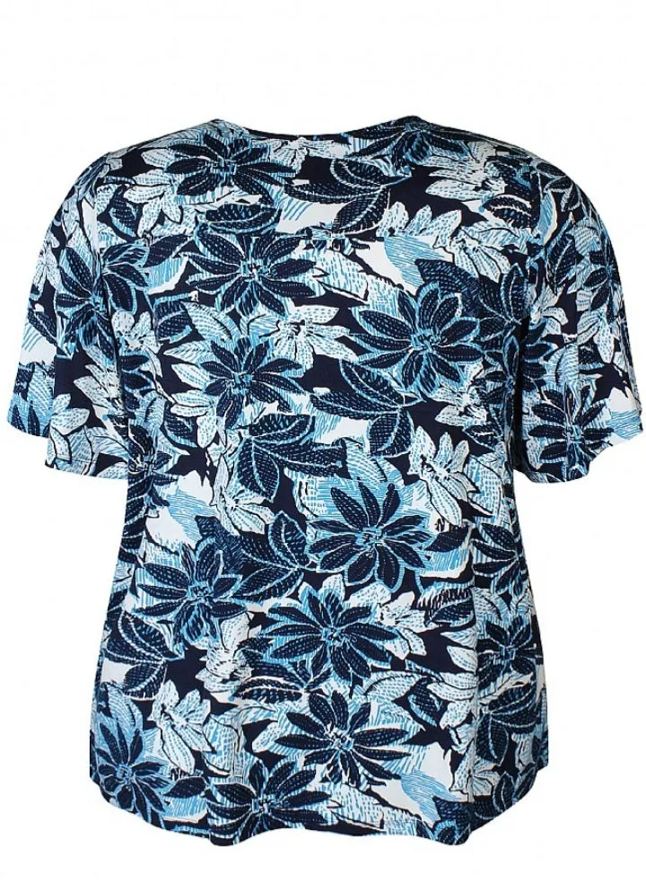 Zhenzi abstract floral pattern tops