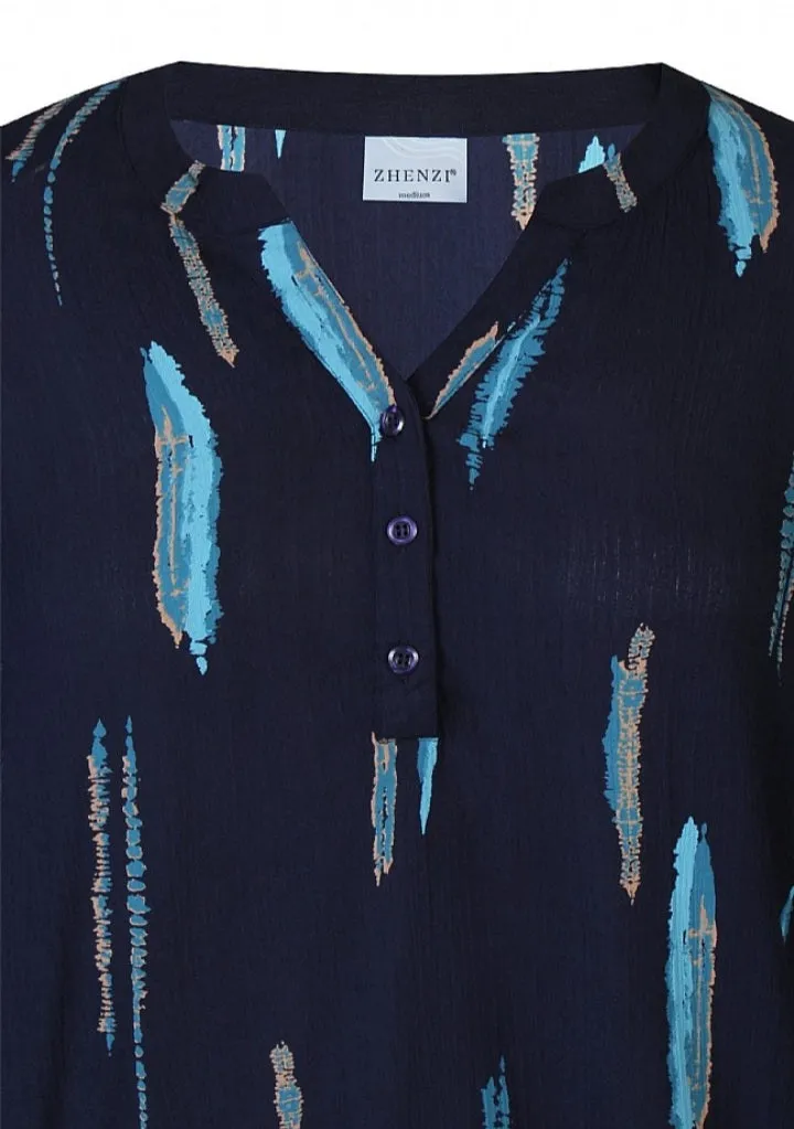 Zhenzi abstract paint effect tops
