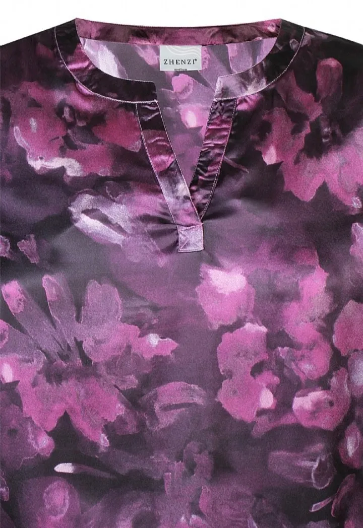 Zhenzi silk effect tops