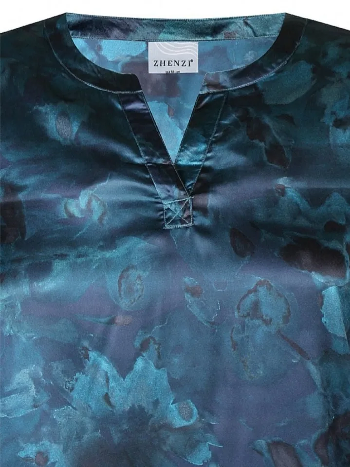 Zhenzi silk effect tops